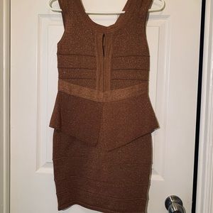 Shiny brown bandage dress🤎💎 small